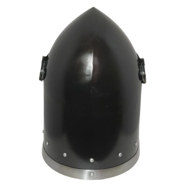 Medieval Crusader Great Helm – Steel Knight Helmet - Image 3