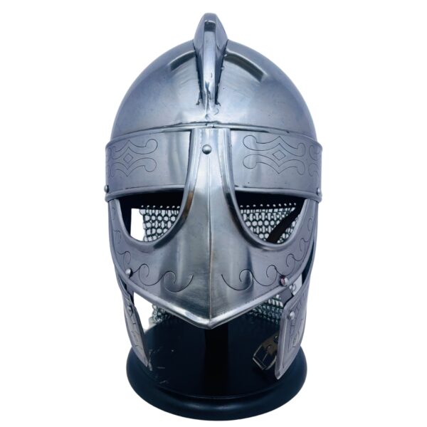 Medieval Viking Style Helmet with Face Guard & Chainmail